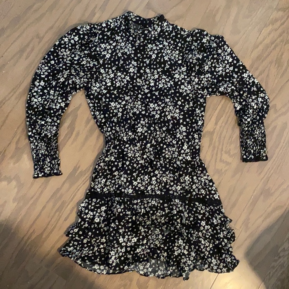 High neck mini dress